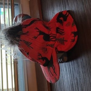 George hats holiday flannel hat with pom